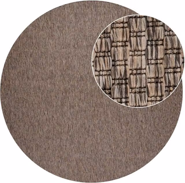 Tappeto rotondo Venezia beige per interni ed esterni Diametro: 120 cm