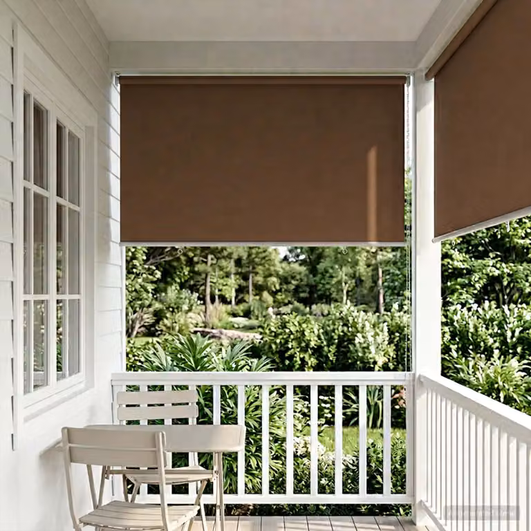 vidaXL Tenda da sole a rullo con protezione UV in poliestere, Tortora, L: 140 cm, P: 120 cm
