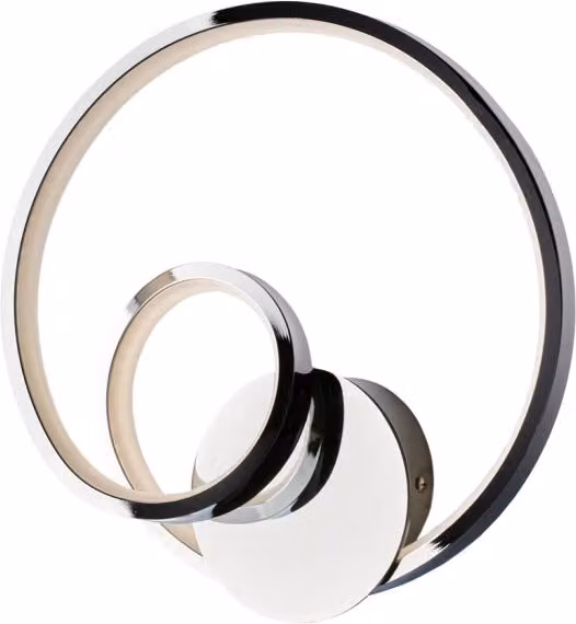Lampada a sospensione moderna Malena Belight con LED integrato in metallo e alluminio, colore bianco e cromo lucido – 1