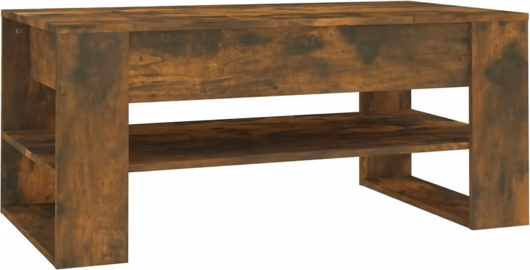 Tavolino da Salotto Rovere Fumo 102x55x45 cm Legno Multistrato