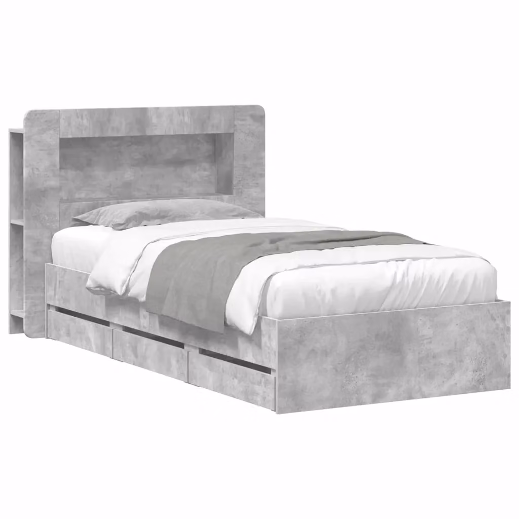 Letto con contenitore e cassetti vidaXL in tessuto Grigio L: 140 cm, P: 211,5 cm, H: 93,5 cm – 2