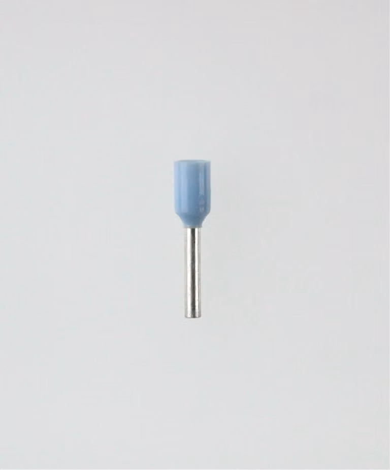 Guaine terminali isolate secondo la norma DIN 46228, parte 4, dimensione N, codifica a colori WE, sezione 0,25 mm², colore azzurro chiaro - 1 pezzo