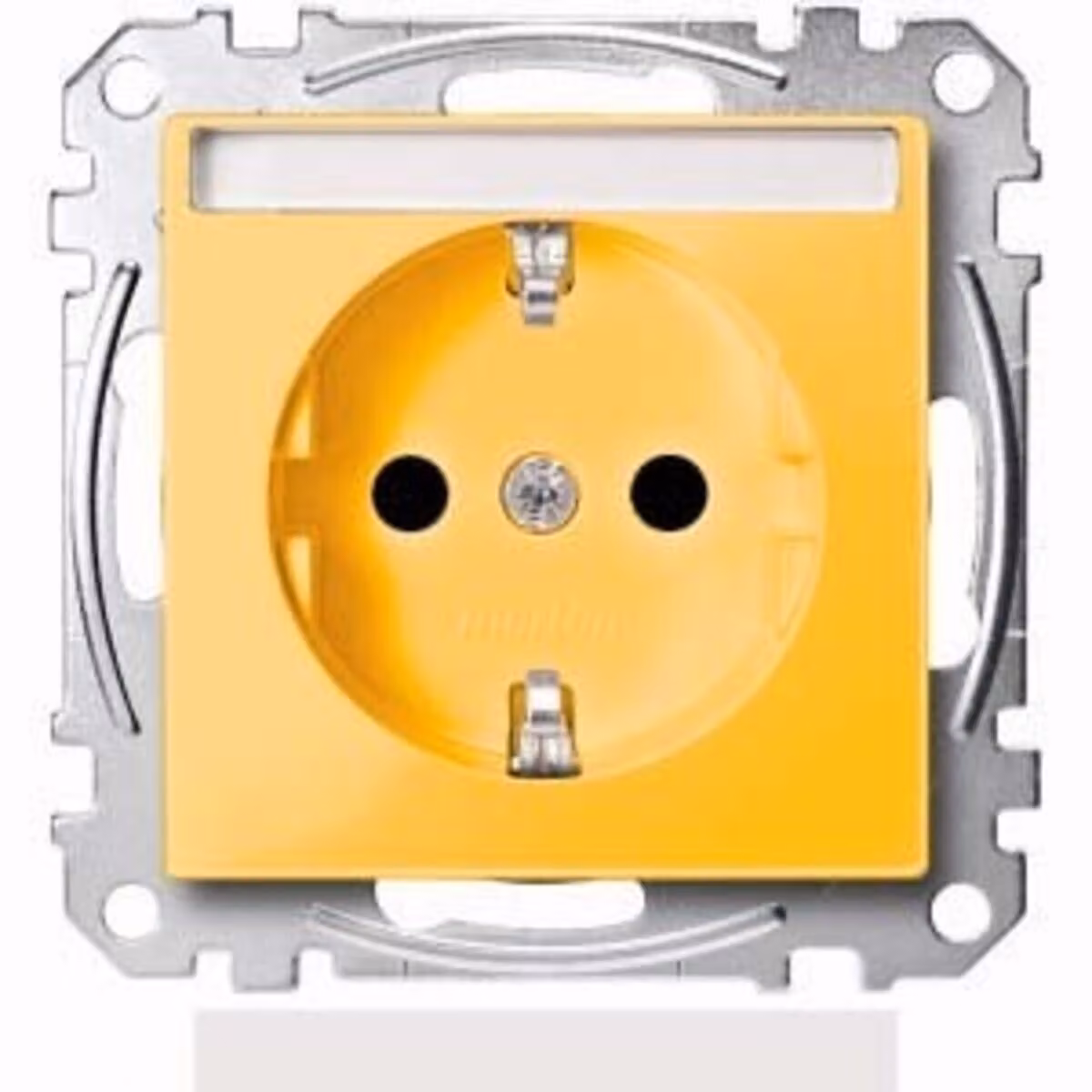 Presa SCHUKO per circuiti elettrici speciali con indicazione, BRS, interruttore a levetta, giallo, sistema M