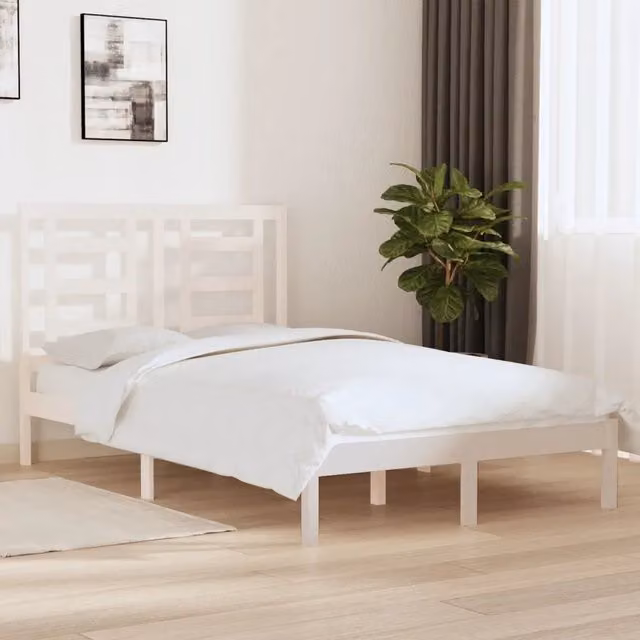 Giroletto vidaXL in legno massello di pino bianco senza materasso L/P: 120 x 200 cm – 1