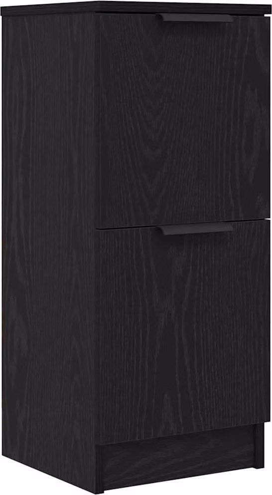 Credenza Rovere Nero 30 x 30 x 70 cm Legno multistrato