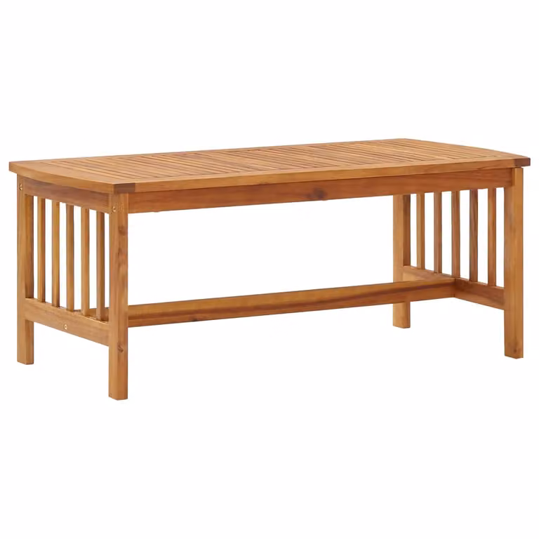 Tavolino 102x50x43 cm in legno massiccio di acacia