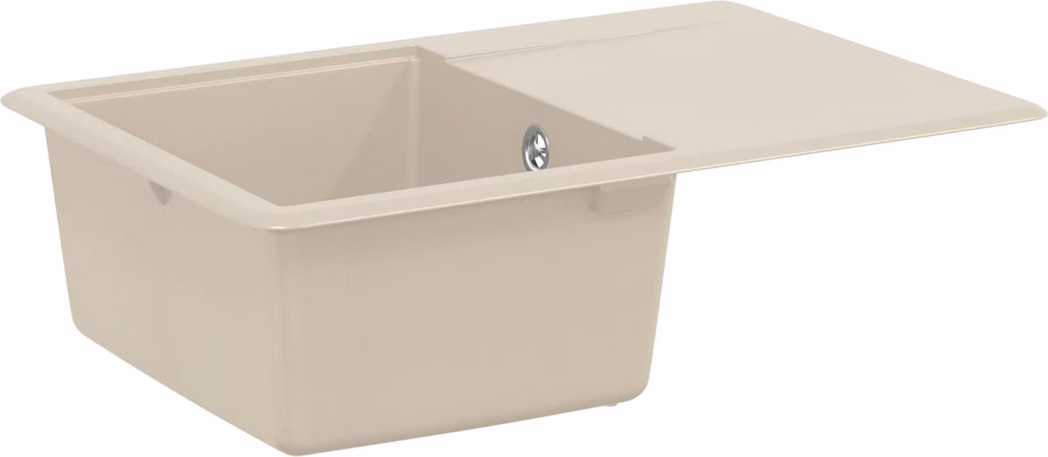 Lavello Beige 670 x 460 mm 80% Quarzo e 20% Resina
