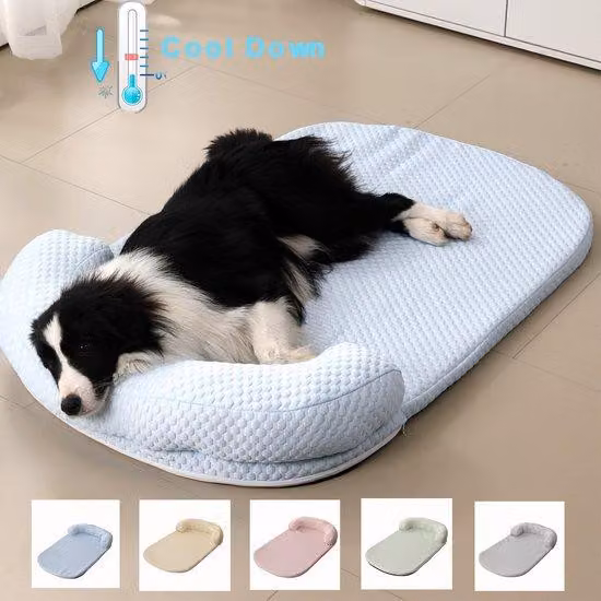 Cuccia antiscivolo per cani e gatti, blu, adatta all'estate, 60x80 cm, cuccia per cani, trasportino per cani