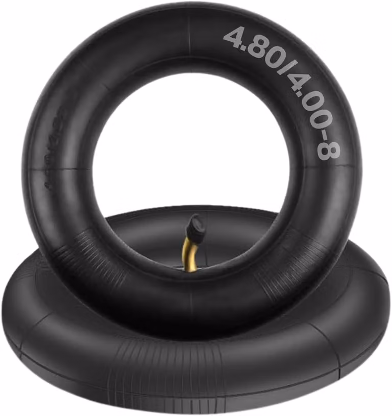 Confezione da 2 pneumatici interni 4.80/4.00-8 con valvola TR87 angolata, da 8 pollici, per macchine da giardino