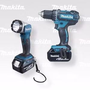 Trapano a batteria MAKITA DDF482RFJ1 con torcia elettrica 18V/3*3Ah Li-ion, contenitore di sistema