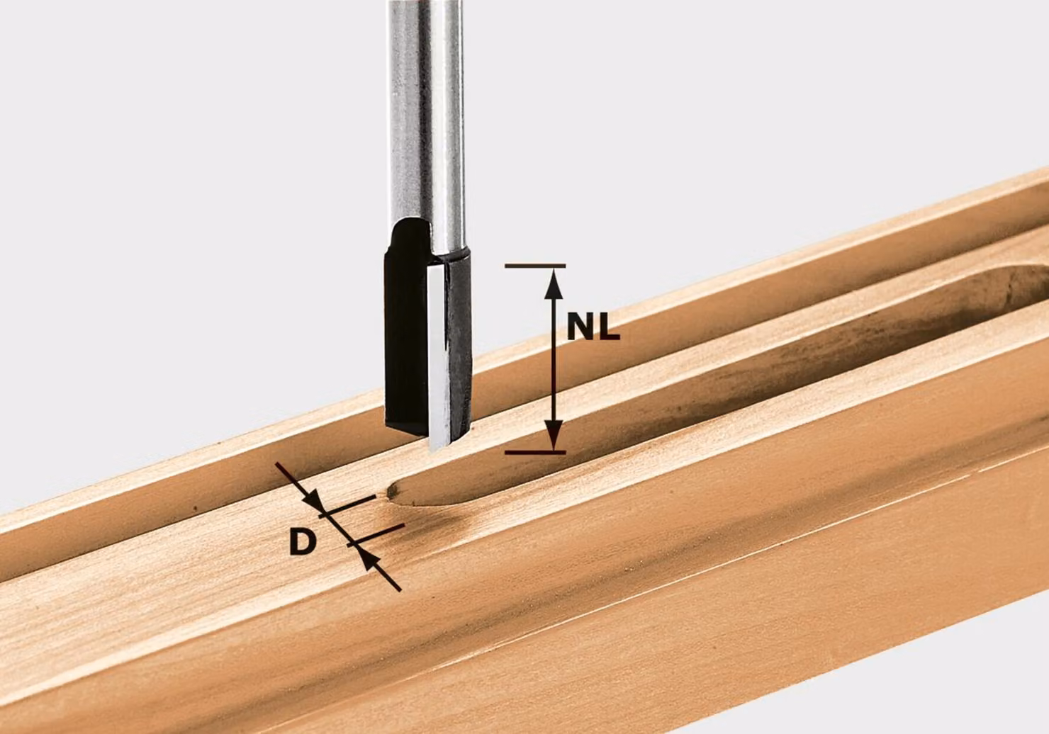 Fresa per scanalature Festool HW con gambo da 8 mm HW S8 D20/20 | 490971