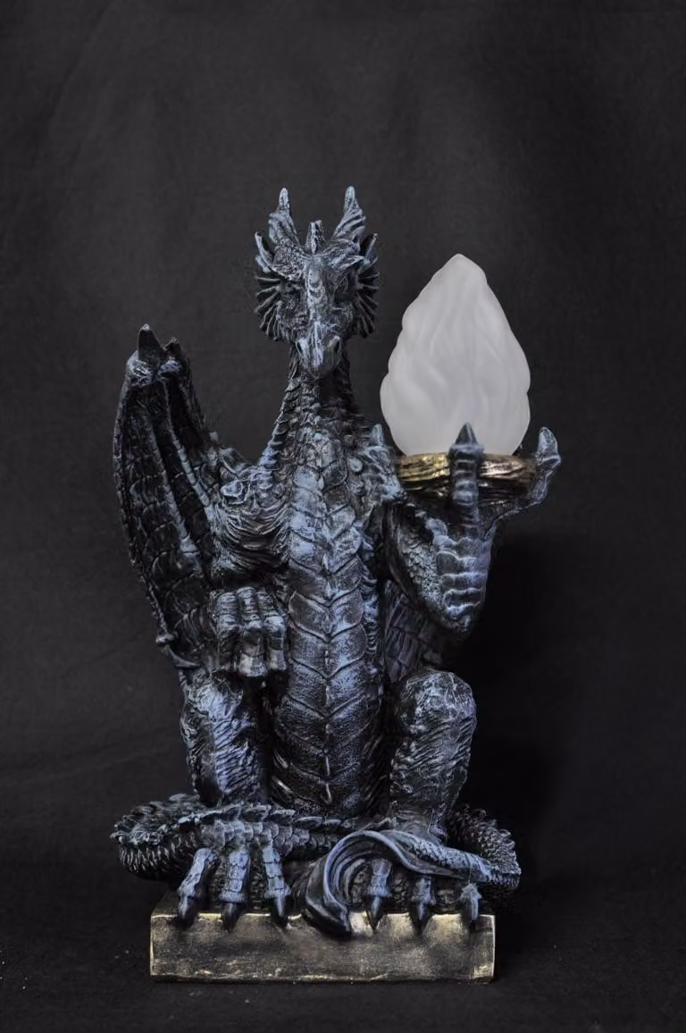 Design Gothik Stehleuchte Lampe Stand Leuchte Leuchten Drachen Lampen P6821 55cm