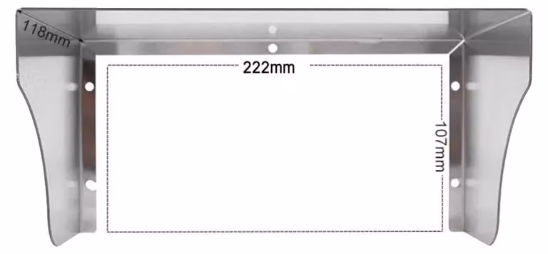 Copertura per prese, in acciaio inossidabile, design resistente agli agenti atmosferici, 245 mm