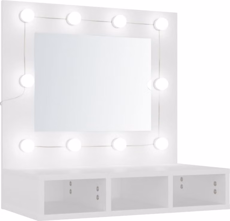 Mobile a Specchio con LED Bianco 60x31,5x62 cm