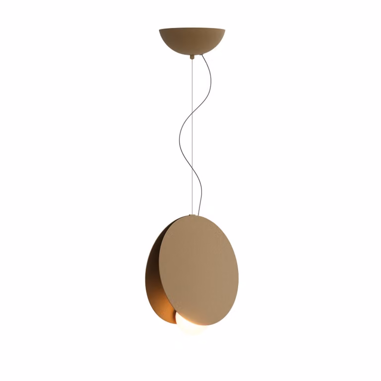 Fabbian Lampada a sospensione Akoya, dimmerabile, Bronzo / Ottone antico, Soggiorno / Sala da pranzo, Metallo, Design, Lampada a sospensione