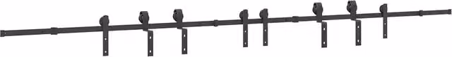 Kit di Binari per Porte Scorrevoli CFW6036192 in Acciaio Nero Opaco da 400 cm