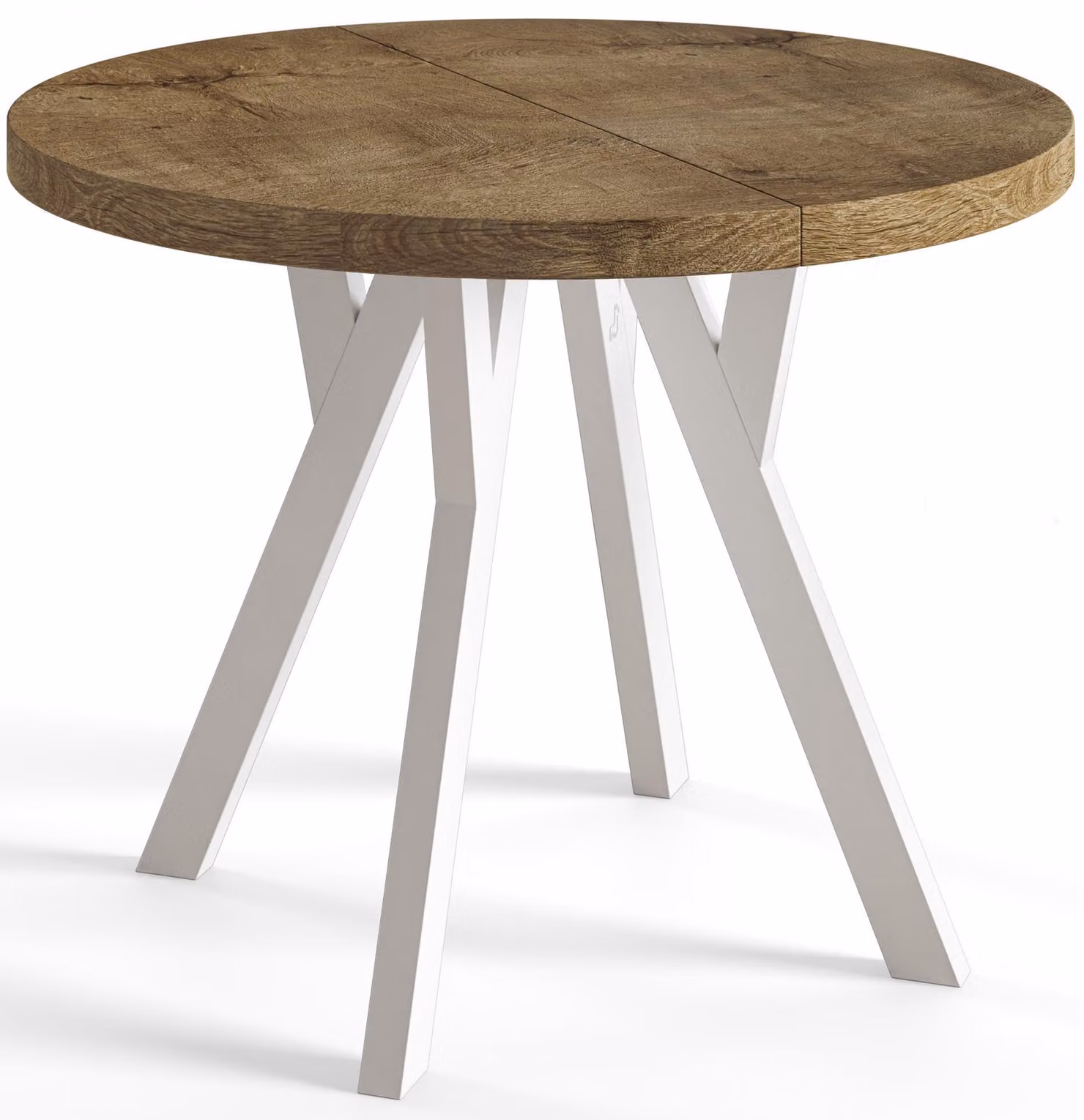 Alpi Moebel, Tavolo da Pranzo, Tavolo per Mangiare Allungabile, Diametro da 110 cm, Lefkas, Collezione Ovo