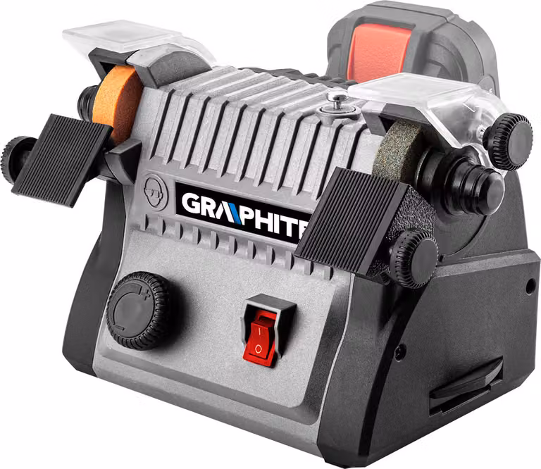 Mini levigatrice a batteria 3 in 1 GRAPHITE - levigatrice, lucidatrice, smerigliatrice con albero flessibile, velocità 3000 - 9000 min-1, diametro disco/spazzola 50 mm, blocco del mandrino, contenitore per la polvere