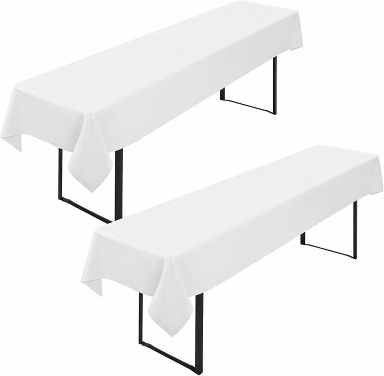 Tavolino pieghevole, resistente all'acqua, set da 2 pezzi, dimensioni 100 x 250 cm, ideale per tavoli da picnic