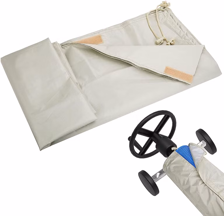 Elzusha - Copertura a rullo per piscina, dimensioni 490 x 96 cm, per protezione dagli agenti atmosferici