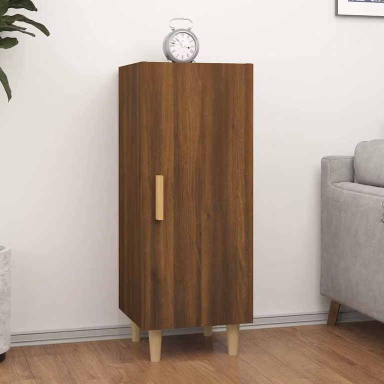 Credenza vidaXL in legno multistrato color marrone, modello classico da appendere a parete, L: 34,5 cm, P: 34 cm, H: 90 cm