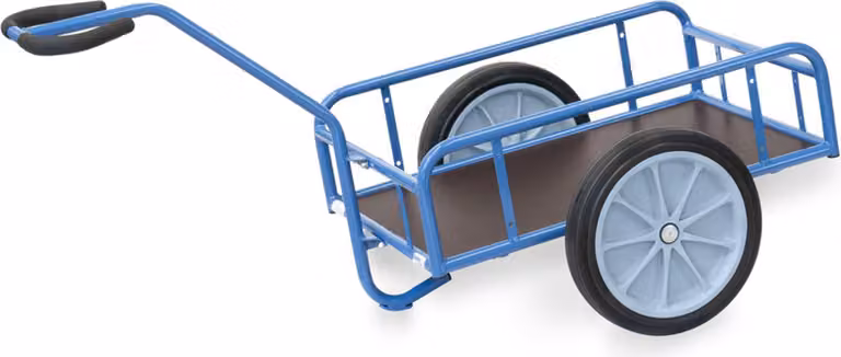 Carrello a mano Fetra con ringhiera alta 250 mm 845x545 mm area di carico pneumatici in gomma piena