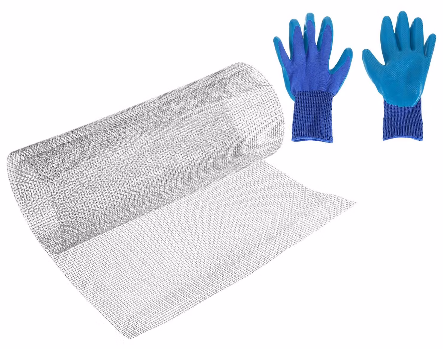 Tessuto in acciaio inossidabile a rete, dimensione 1000x400 mm, griglia di ventilazione con guanti