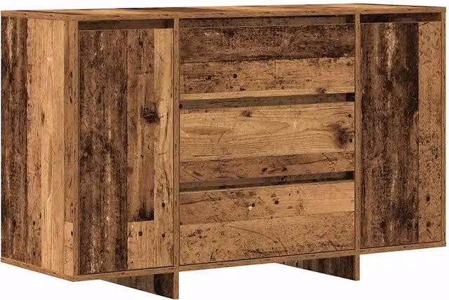 Credenza moderna in legno multistrato color marrone per soggiorno e sala da pranzo L/P/H: 120 x 41 x 75 cm