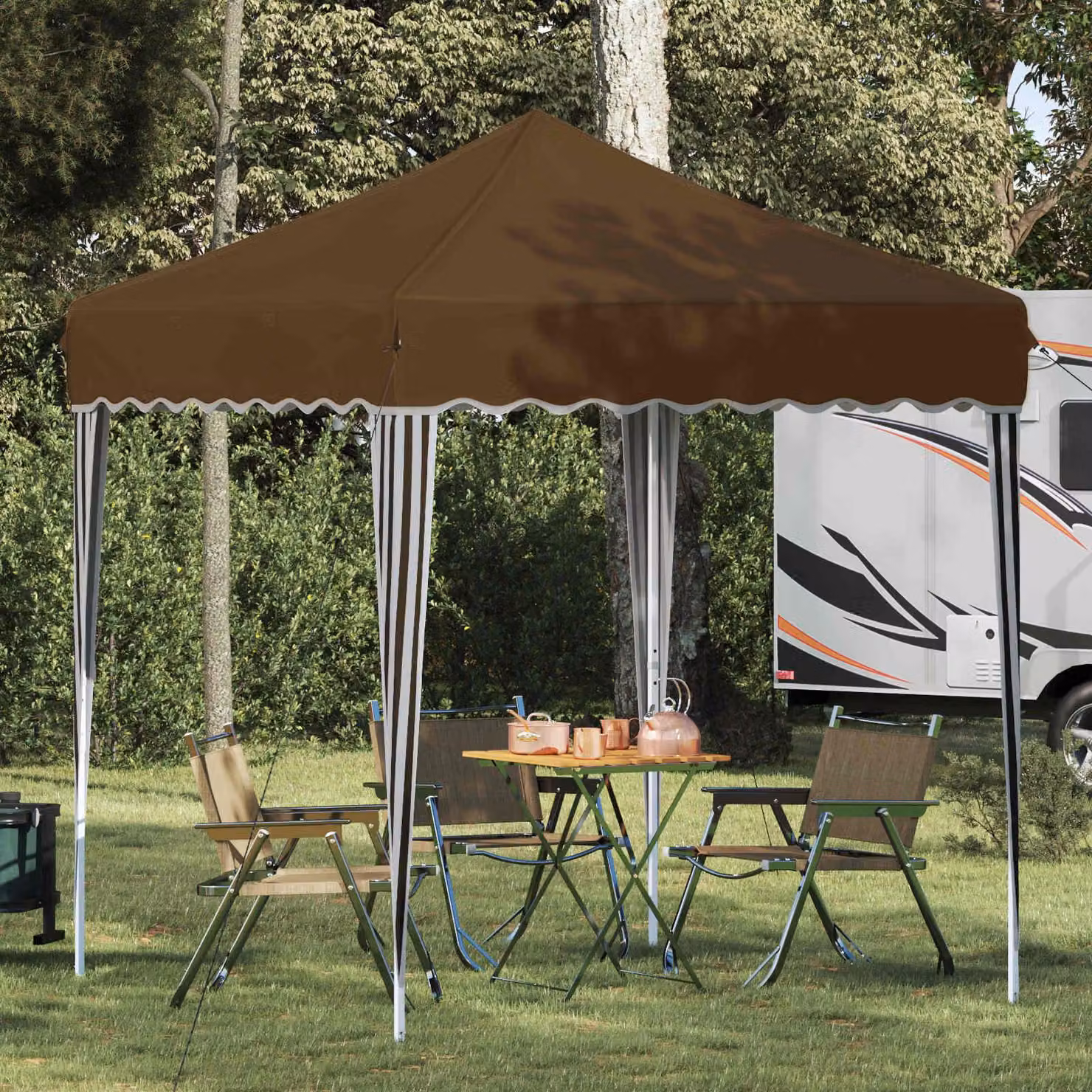 Maison Exclusive - Tenda pop-up per feste, 195 x 195 x 245 cm, colore beige, tessuto Oxford