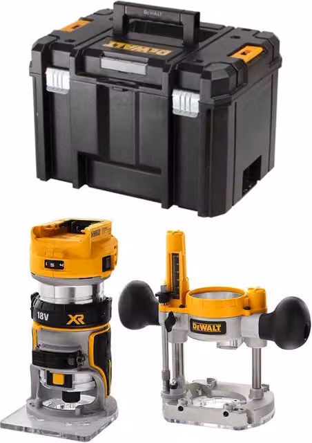 Fresatrice da banco DeWalt DCW604NT Gialla con sistema TSTAK VI – 1