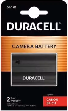 Duracell Li-Ion batt. 1600 mah per Canon BP-511 BP-512