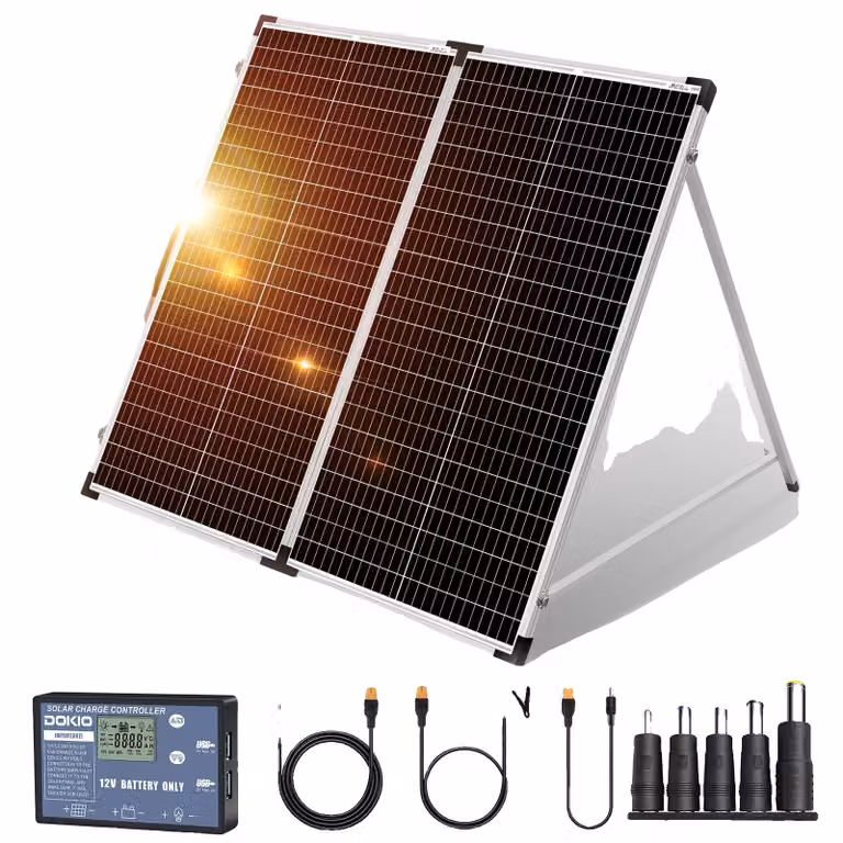 Pannello solare pieghevole da 160W, alta efficienza, silicio monocristallino, facile da installare. Regolatore da 160W, 20A