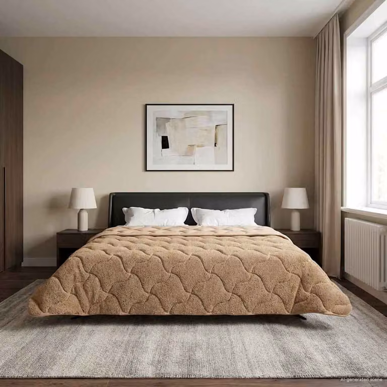 Piumone invernale reversibile in microfibra traspirante vidaXL, Beige, L 240 x P 220 cm