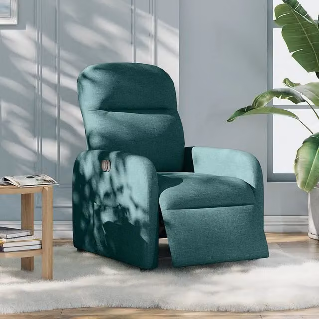 Poltrona Elettrica Reclinabile Verde Scuro in Tessuto 3302958