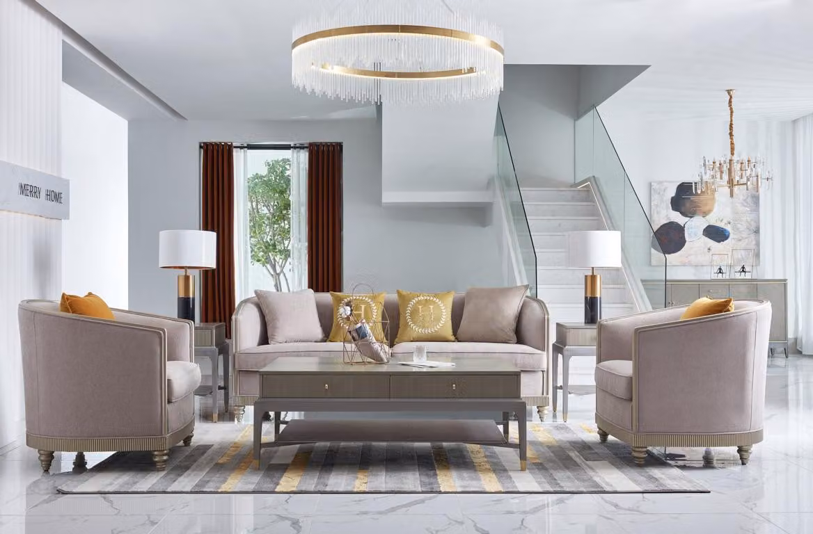 Luxus Möbel Sofagarnitur Wohnzimmer Sofa Couch Polster Set Komplette Gruppe