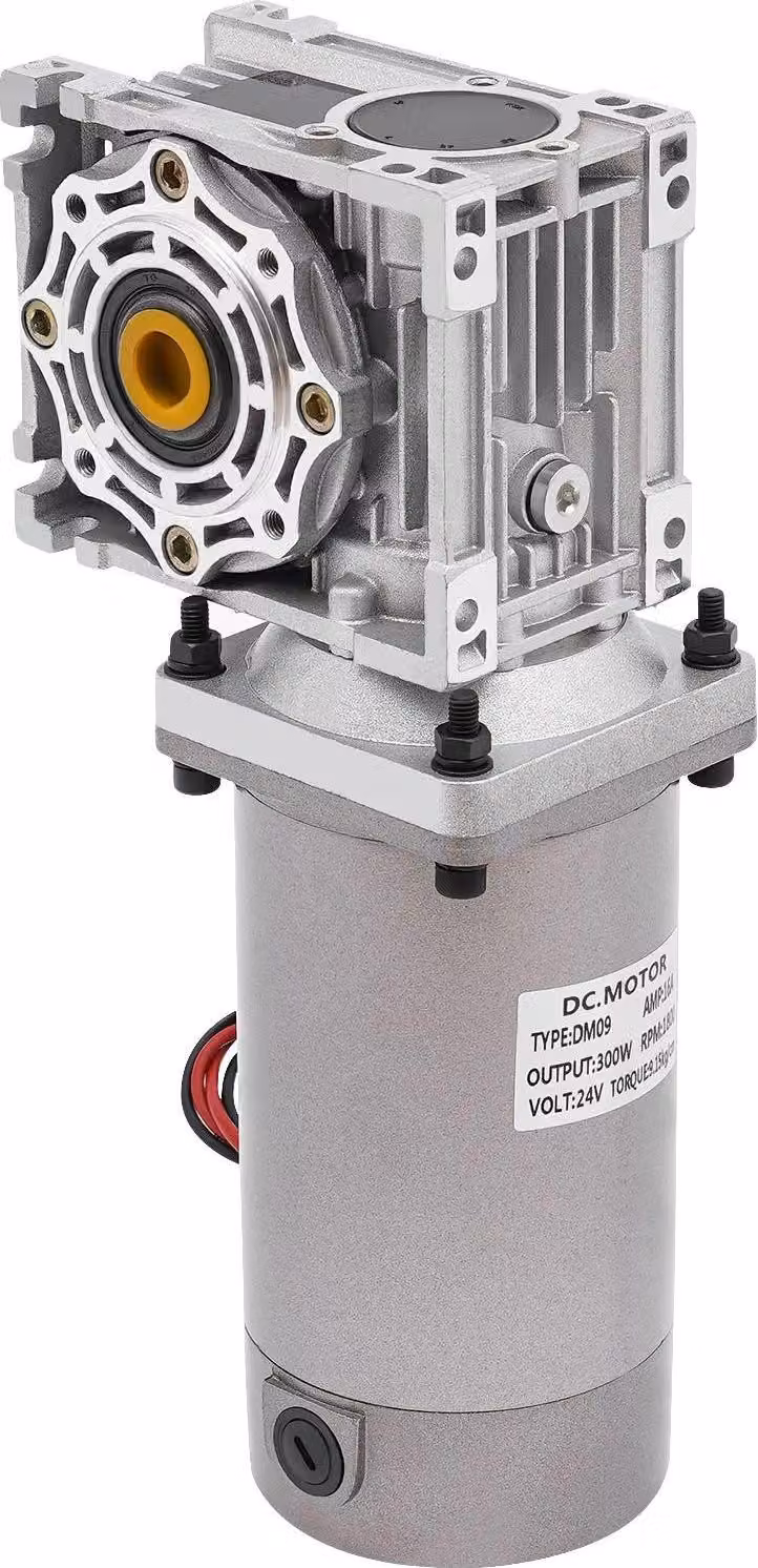 Motore con riduttore a vite senza fine - NLRV - 300 W - 24 V CC - Autobloccante - Velocità regolabile - 1800 giri/min - Argento