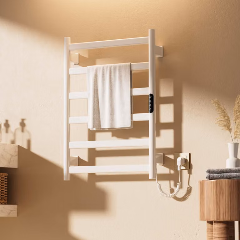 Riscaldamento per bagno, dimensioni 700 x 500 mm, radiatore elettrico per asciugamani con display touch a LED