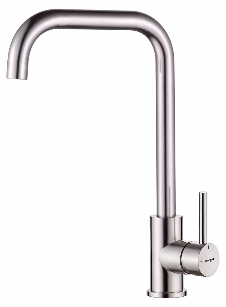 Rubinetto da cucina - Monocomando - Girevole a 360° - Avvio a freddo - Ottone