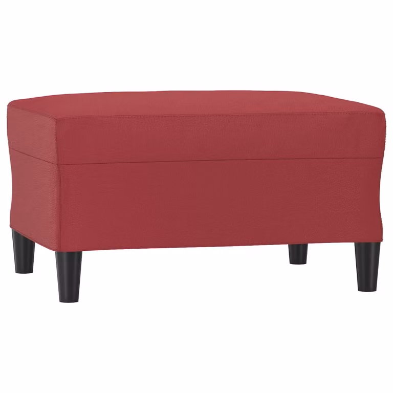 Poggiapiedi Rosso Vino 70x55x41 cm in Pelle finta