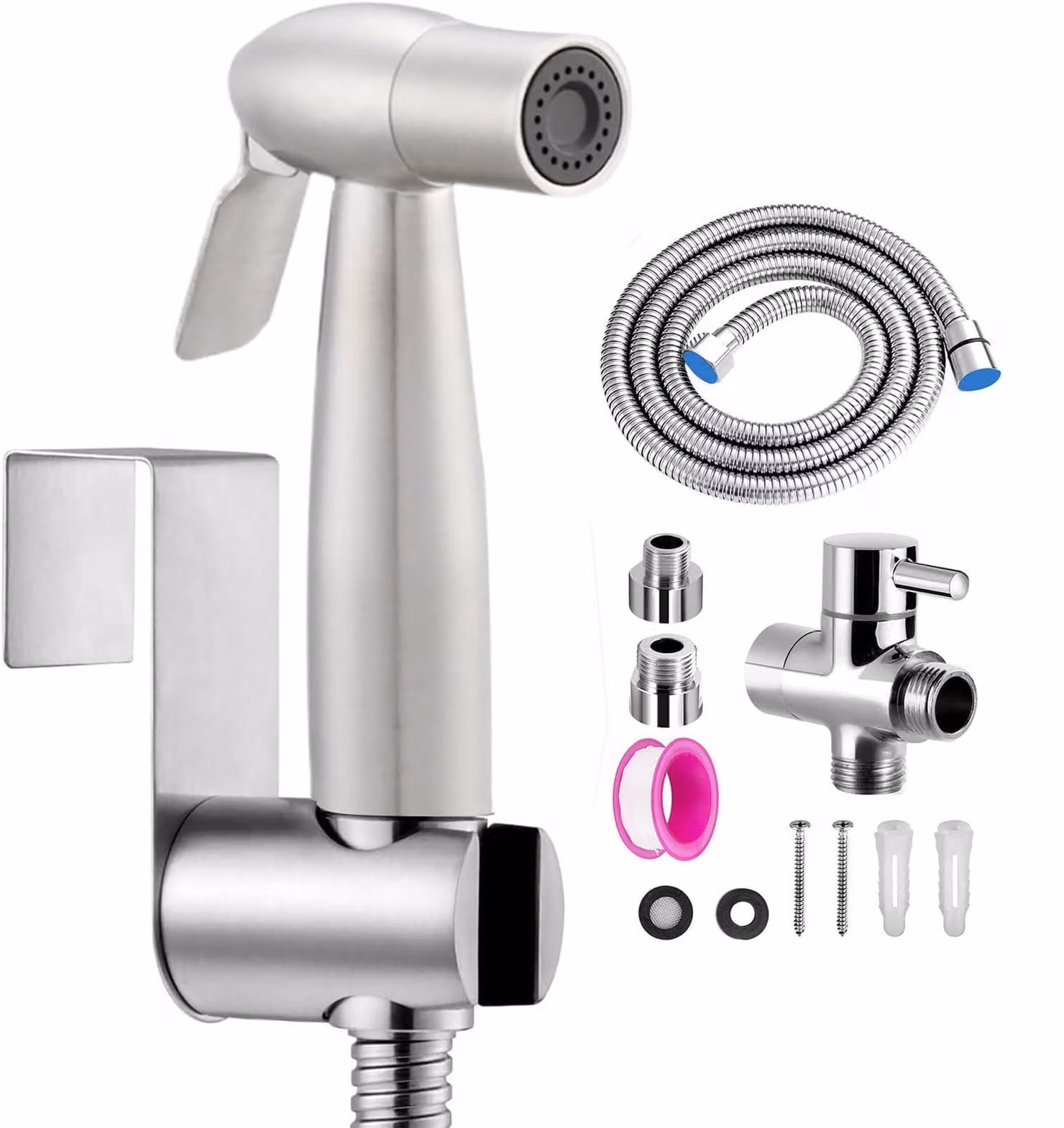 Set di doccetta per bidet e spruzzatore in acciaio inossidabile di alta qualità, ideale per l'igiene personale in bagno