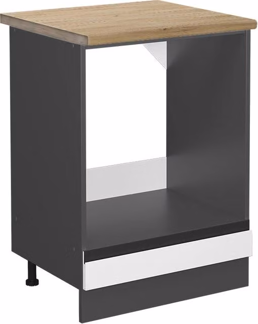 Mobile per forno da incasso R-Line J-Shape Vicco Bianco/Antracite/Oro 60 cm – 1
