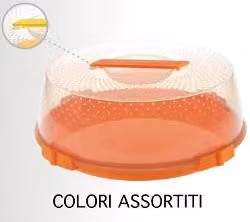 Porta torta tondo Oasi Cosmoplast colore arancione H: 13 cm, L: 32 cm