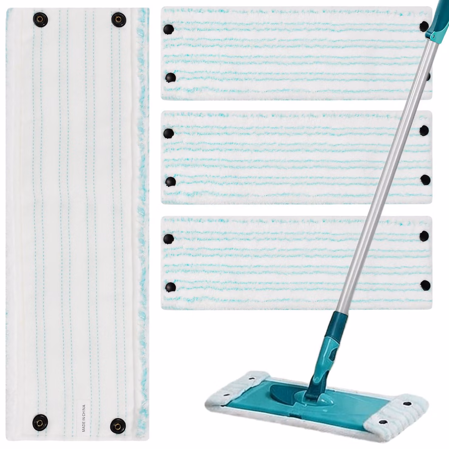 Copertura in microfibra per mocio, 42x13,5 cm, colore bianco