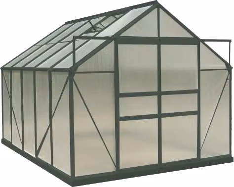 Serra da giardino Foresta SR3024 in alluminio e policarbonato verde L: 244 cm, P: 305 cm, H: 223 cm – 1