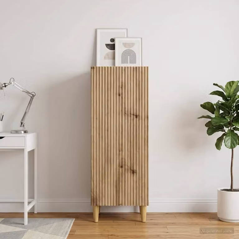 vidaXL Credenza Moderna in Legno Marrone L/P/H: 33 x 34,5 x 90 cm
