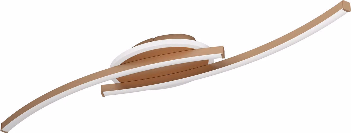 EGLO Lampada da soffitto LED Lungolago, lampada da soffitto per ufficio e cucina, lampada da soffitto per ufficio, lampada da cucina in metallo in bronzo, bianco neutro, 74 cm
