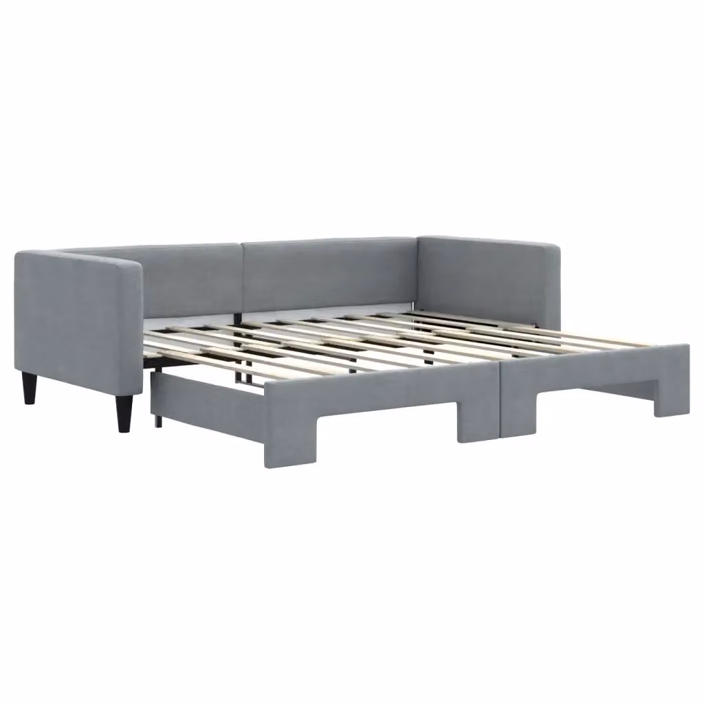 Divano Letto Moderno vidaXL Grigio con Letto Estraibile e Struttura Imbottita – 2