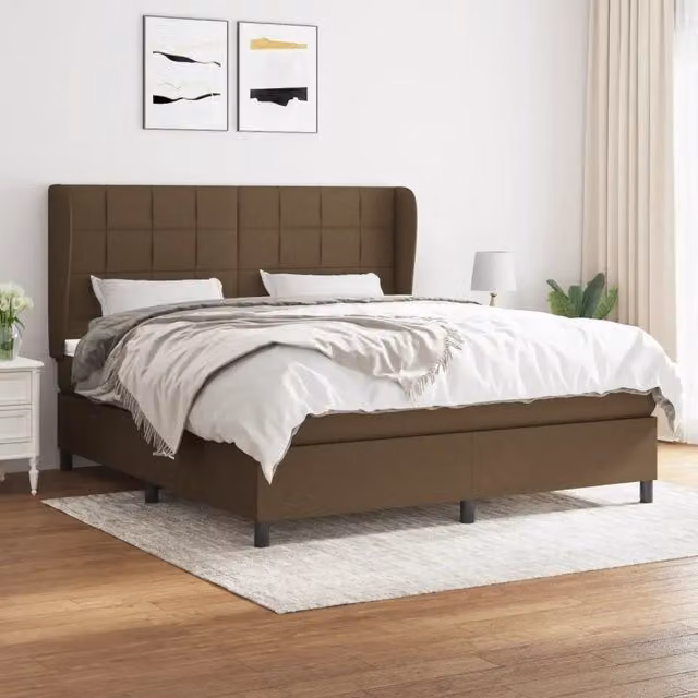 Letto Ibrido con Giroletto a Molle e Materasso vidaXL, Marrone e Bianco, L/P/H: 180 x 200 x 128 cm – 1