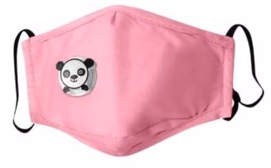 Maschera Panda Rosa Per Bambini + Filtro 3X Pm 2,5
