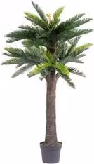 Pianta artificiale Palma Cycas verde Bizzotto con 67 foglie, Altezza: 190 cm